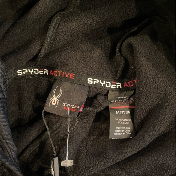 Spyder Black Long Sleeve Lined Active Performance Hoodie Sweatshirt NWT Size M - Picture 6 of 8
